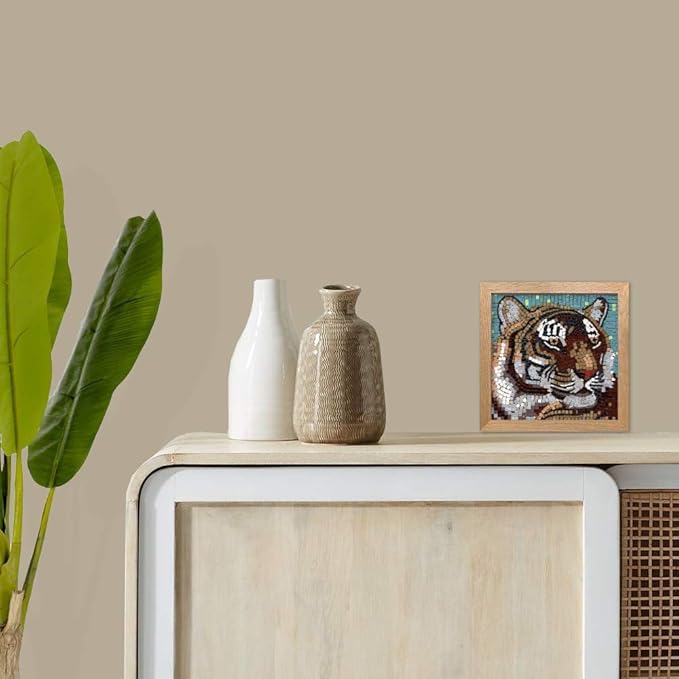 Mosaic Art Kit Square 7inch 20cm Tiger
