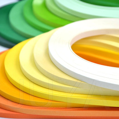 JUYA Single Color Paper Quilling Strips Set 42 Colors 100 Strips per Pack 2/3/5/7/10 mm Width Available 42 colors, width 10 mm (0.39 in)