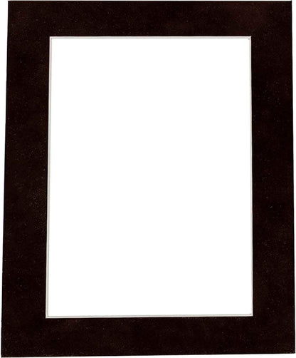 Pack of 25 Acid Free 11x14 Mats Bevel Cut for 8.5x11 Photos - Black Suede Precut Matboards With Backing Boards and Clear Photo Mat Bags For Pictures, Photos, Framing - 4-ply Thickness