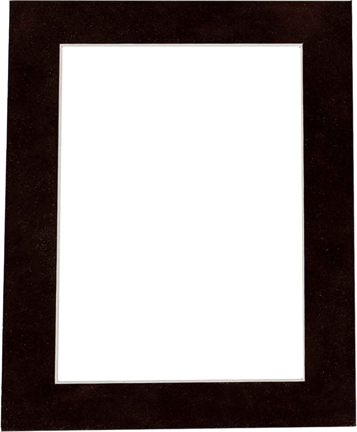 11x14 Mat Bevel Cut for 8.5x11 Photos - Acid Free Black Suede Precut Matboard With Backing Board and Crystal Clear, Self Seal Mat Bag - For Pictures, Framing - 4-ply Thickness
