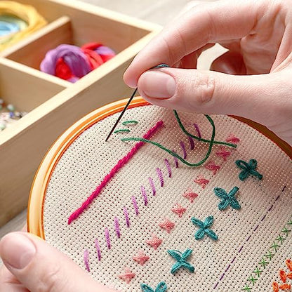 6 Pieces Aida Cloth 14 Count Linen Cross Stitch Fabric