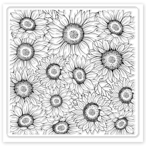 Polymer Clay Texture Sheet Sunflower Silicone Texture Stamp Polymer Clay Modeling Pattern Pad for Jewelry Earring Making DIY Craft