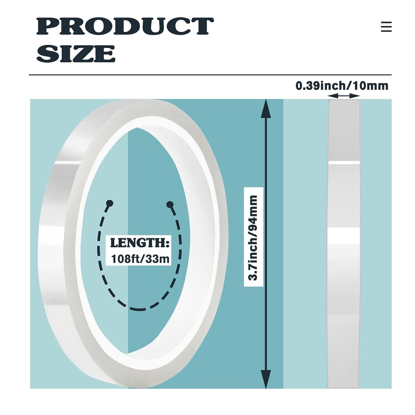 6 Rolls 10mm x33m(108ft) Clear Heat Tape,Transparent High Temperature Heat Resistant Tape,Heat Transfer Tape for Heat Press and Sublimation,Heat Transfer Vinyl,No Residue