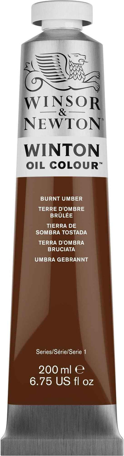 Winsor & Newton Winton Oil Color, 200ml (6.75-oz) Tube, Burnt Umber