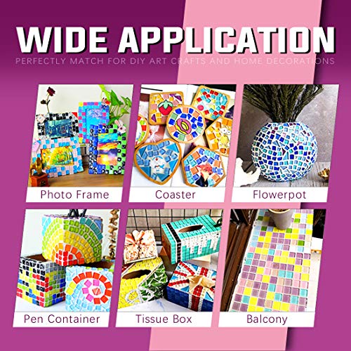 1 Pound Mixed Colors Shine Crystal Series Mosaic Tiles Assortment Kit