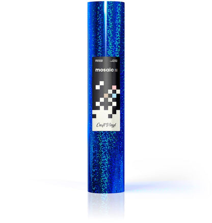 VViViD Mosaic+ Crafting Vinyl (Blue Holographic Glitter, 1ft x 5ft)