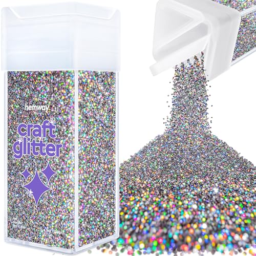 Craft Glitter Shaker Gun Metal Grey Holographic 130g Fine (4.58562 Ounce)