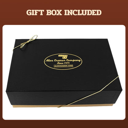 Alex Cramer The Nines Double 9 Domino Set. American-Made Solid Walnut Case Holds Our 55-Piece Set of Dominoes (Double Nine Domino Set for Adults)