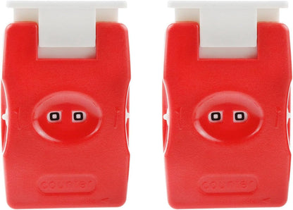 Xhziy Knitting Counter Mini Crochet Counter Knitted Manual Finger Counter Knitting Marking Tool (Red) 2pcs