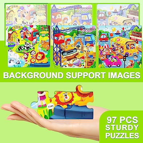 Magnetic Puzzles for Kids Ages 4 (97 Count)