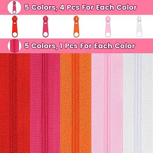 Zipper Tape 3 mm Nylon Endless Zipper Set with Slider (25 Count)