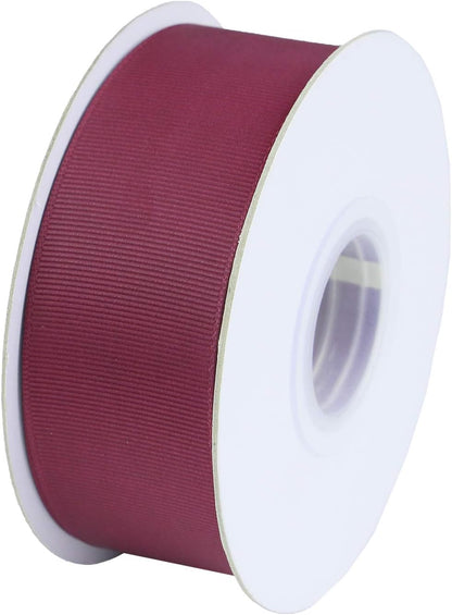 ITIsparkle 11/2" Inch Grosgrain Ribbon 25 Yards-Roll Set for Gift Wrapping Cake Decoration Party Favor Hair Braids Hair Bow Baby Shower Decoration Floral Arrangement Craft Supplies, Burgundy 277# - Crafty Corner