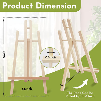Conda 2 Pack 17 Inch Wooden Tabletop Easel Stand, A-Frame Art Painting Easel for Painting, Display & Art Creation, Canvas Holder for Artists, Students & Hobbyists