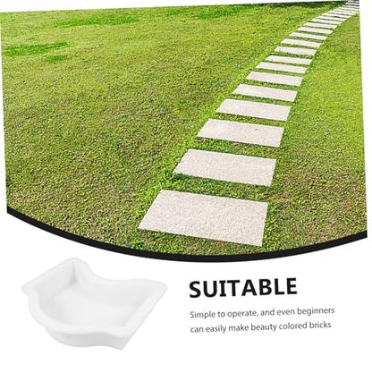 Concrete Stepping Stone Mold Garden Paver Molds for Diy Pathway Cement Paving Kit Brick for Outdoor