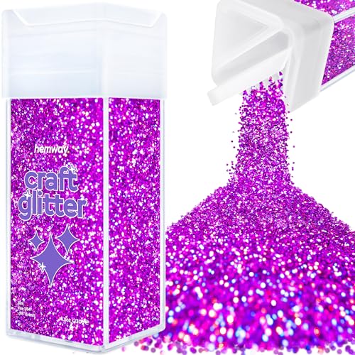 Craft Glitter Shaker Purple Holographic 130g Fine (4.6 Ounce)