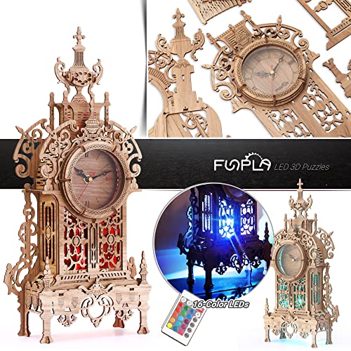 3D Wood Puzzle LED Tower Clock (58 Count)