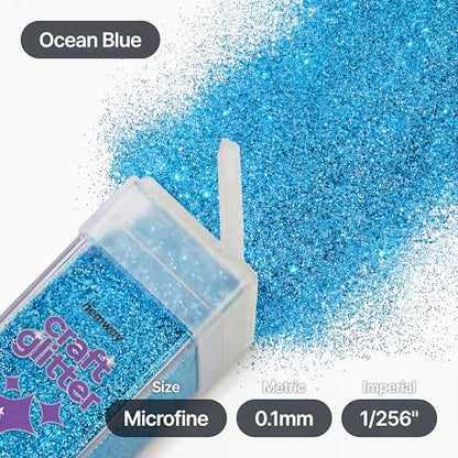 Craft Glitter Shaker Ocean Blue 110g Microfine (3.8 Ounce)