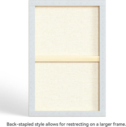PHOENIX 24x36 Inch 2 Pack Gallery Canvas - 1.5 in Thick Extra Large Canvases for Painting - Deep Edge 100% Cotton 11 Oz. Gesso Primed White Blank Professional Canvas Oil & Acrylic Paints