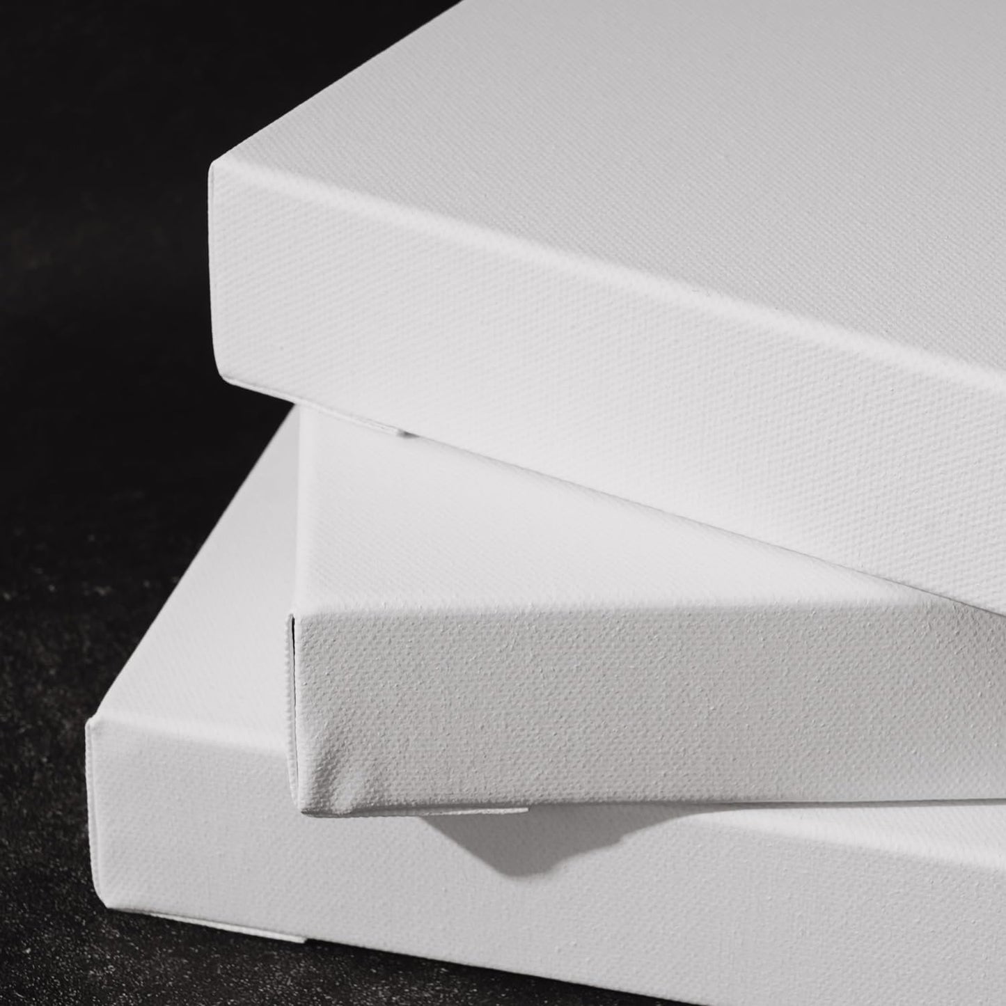 PHOENIX 6x12 Inch 3 Pack Gallery Canvas - Small Long 1.5 in Thick Canvases for Painting - Deep Edge 100% Cotton 11 Oz. Gesso Primed White Blank Professional Canvas Oil & Acrylic Paints