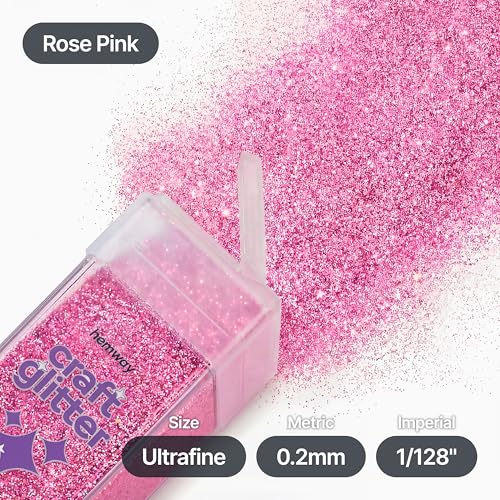 Craft Glitter Shaker Rose Pink 130g Ultrafine (4.5 Ounce)
