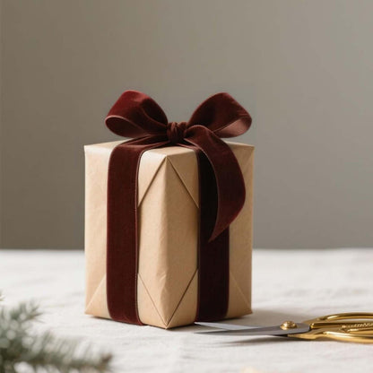 LaRibbons Thin Velvet Ribbon 1 Inch x 25 Yards, Brown Velvet Ribbon for Christmas Tree, Gift Wrapping, Wreath Bow, Outdoor Decoration - Crafty Corner
