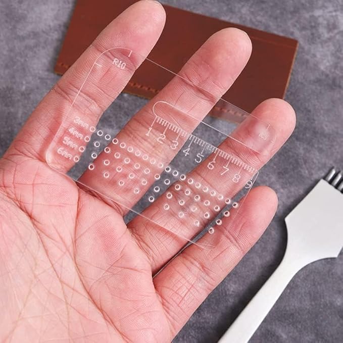 Leather Craft Punching Tools Leather Stitching Aid Plate Perforation and Protecting Leather Surface Leathercraft Accessories