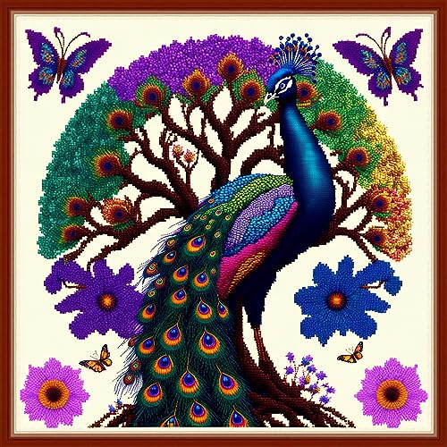 Stamped Cross Stitch Kits Full Range of Embroidery Patterns Starter Kits for Beginners Adult DIY Cross Stitches Needlepoint Kits 11CT