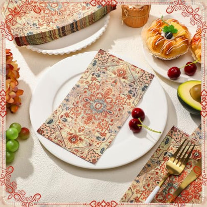 100 Pcs Boho Napkins Paper Guest Towels