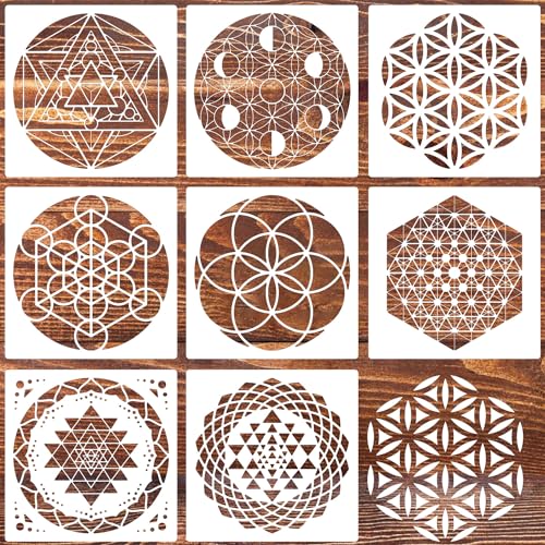 Sacred Geometry Stencil 8inch Metatron's Cube