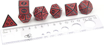 Coyeekn DND Dice Polyhedral Dice, 5 Sets of Dragons and Dungeons,RPG MTG Table Game Vintage Dice Carving Dice (35Pieces)