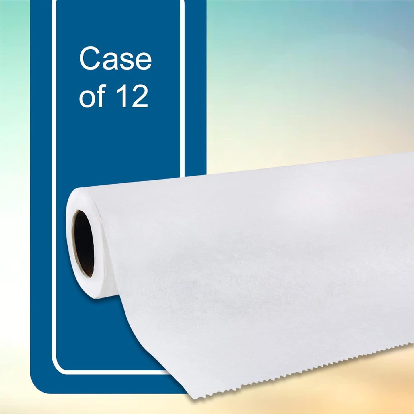 McKesson Medical Exam Table Paper [12 Rolls] – Bed Table Sheet Cover Ideal for Diaper Changing, Waxing, Nursing, Chiropractor, Patternmaking, Tracing - Premium Crepe Paper Roll - White, 18 in x 125 ft