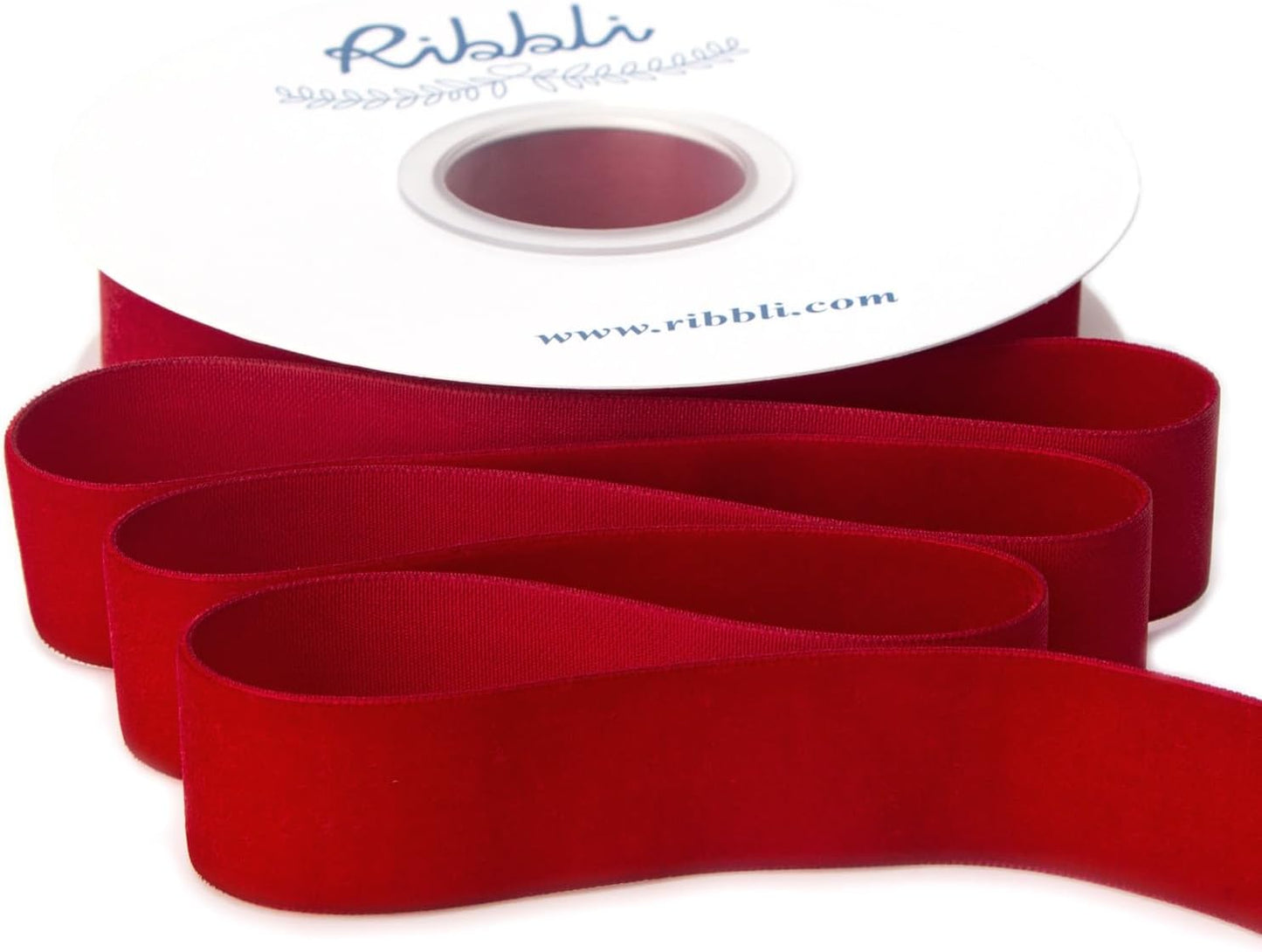 Ribbli Polyester Dark Red Velvet Ribbon,1 Inches Continuous10-Yard Spool,Christmas Ribbon for Gift Wrapping,Floral Bouquets, Home Decor - Crafty Corner