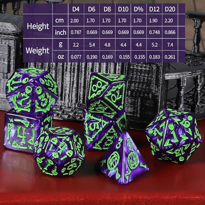 Holiday Theme Polyhedral Role Playing Dice with Pouch (182 Count)