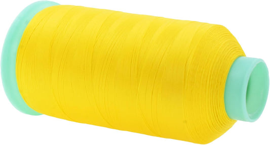 Mandala Crafts Bonded Nylon Thread Yellow Heavy Duty Sewing Threads - 2843 YDs Size 46 210D T45 Tex 45 Thread for Leather Jeans Weaving Outdoor Marine Upholstery Threads