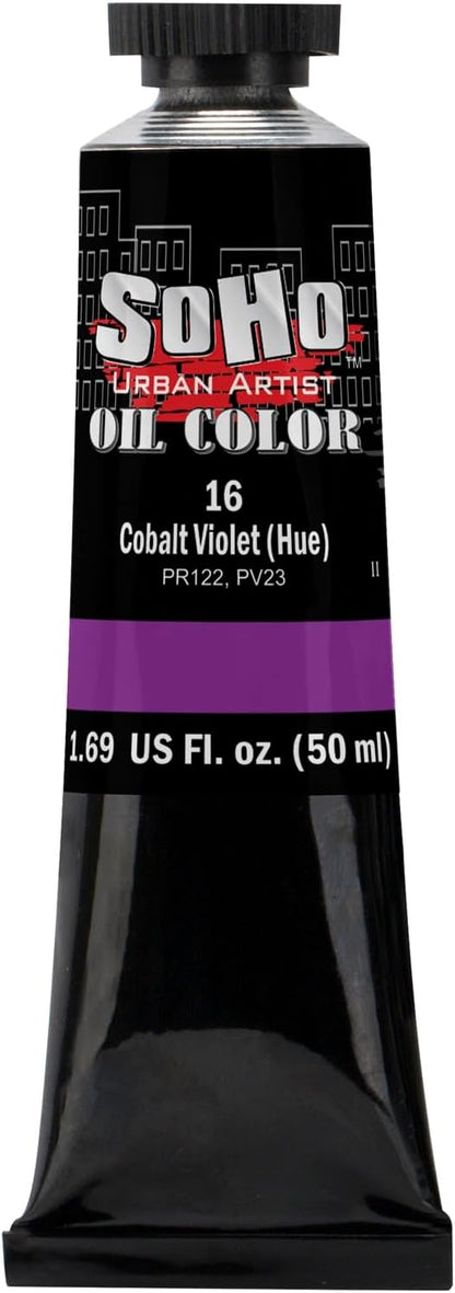 Soho Urban Artist Oil Paint - Cobalt Violet Hue, 50 ml Tube - Best Valued Oil Colors for Painting, Excellent Pigment Load