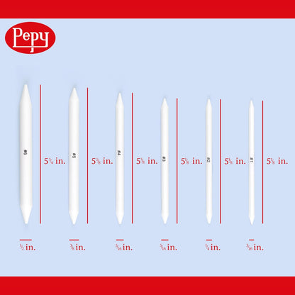 Pepy 6 PCS Blending Stumps for Drawing, Shading, Blending, Charcoal, Graphite, Colored Pencil, Pastel, Oil Pastel; Art Blenders for Paper Sketch Drawing