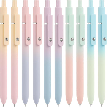 Vanhench 10Pcs Gel Pens, Cute Pens for Trendy Teen Girl Stuff, Happy Birthday Gift Basket, Aesthetic School Supplies, Ideal for 8 9 10 11 12 13 14 Year Old Girl (10PCS Gradient)