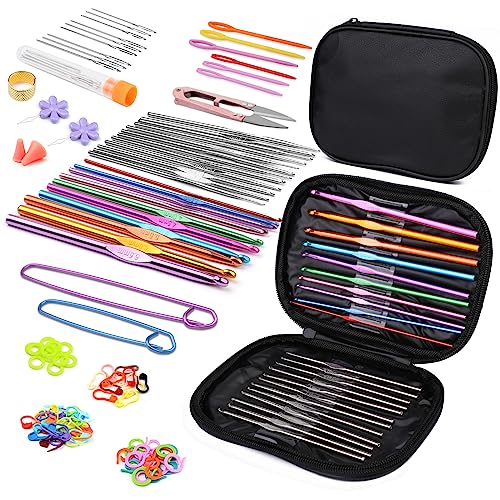 110 Pcs Crochet Hooks Set 0.6