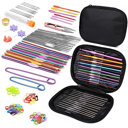 110 Pcs Crochet Hooks Set 0.6