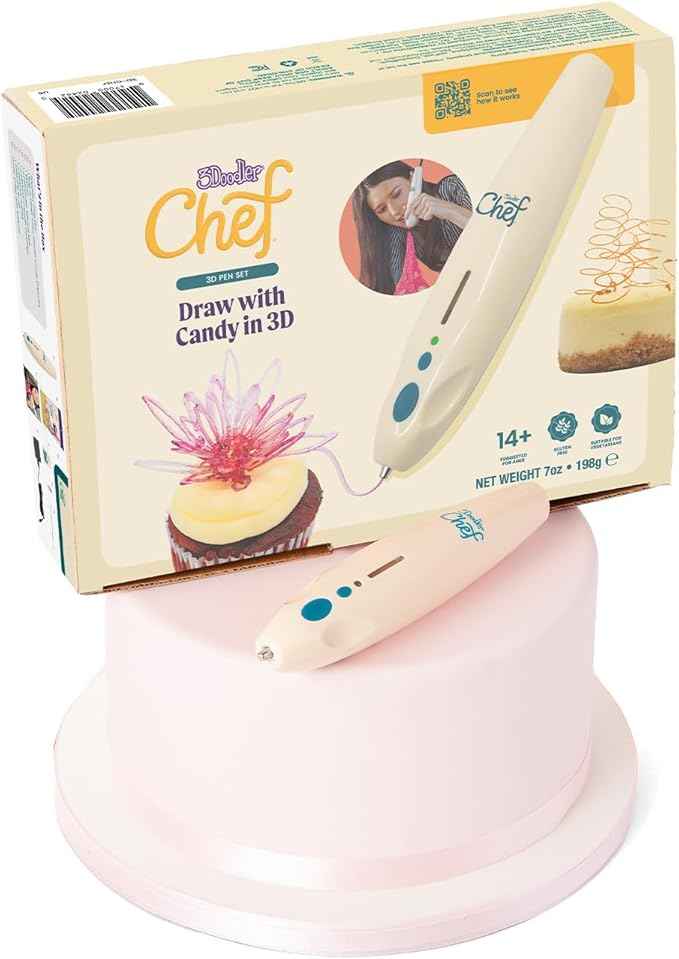 3Doodler Chef 3D Candy Pen Set, Includes Refill Candy Capsules, Suitable for Vegetarians