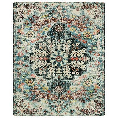 Reine Bohemian Floral Medallion Area Rug