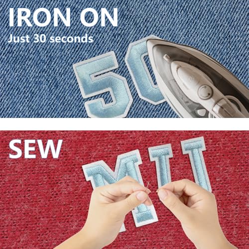 Letter and Number Iron On Patches (72 Count)