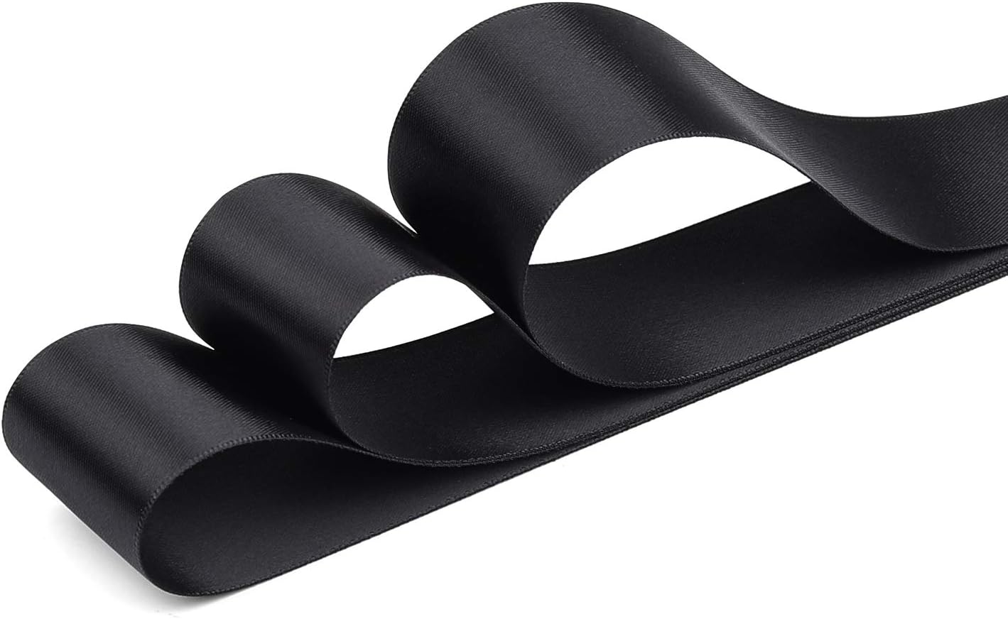 Humphrey's Craft 1-1/2 Inch Black Double Faced Satin Ribbon - 25 Yards Variety of Color for Crafts Gift Wrapping DIY Bows Bouquet Decoration Sewing Christmas Tree Wedding and Invitation Card. - Crafty Corner