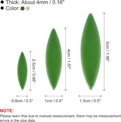 uxcell Ceramic Mosaic Tile, About 200g Teardrop Leaf Tile Mosaic Block for Handicrafts Artwork, Deep Green/Green