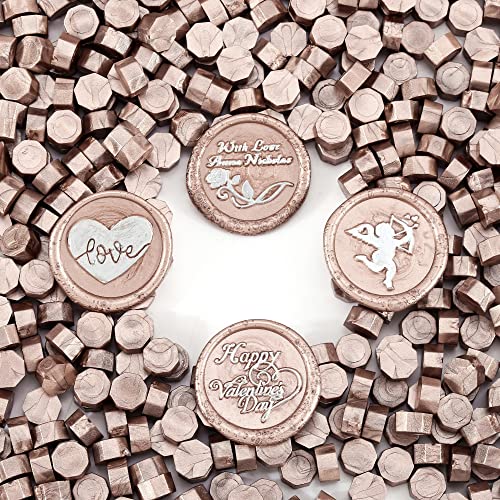 360 Pcs Champagne Gold Sealing Wax Beads for Wax Seal Stamp