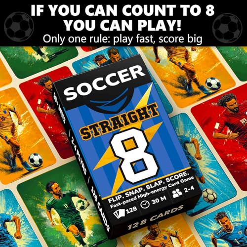 Soccer Fast Paced Card Game for Kids and Adults