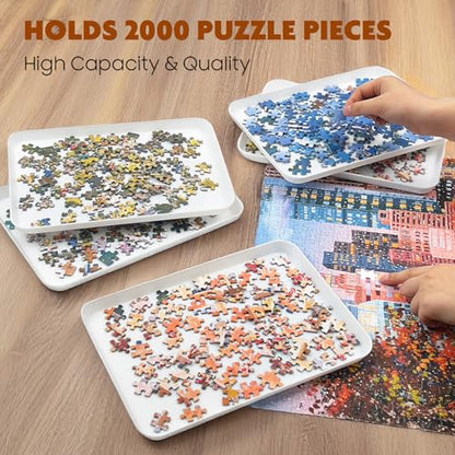 11.5 x 8.3 in Puzzle Sorting Trays Stackable