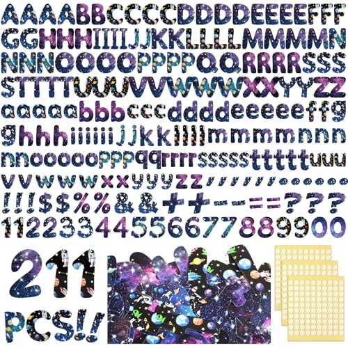 221 Pcs Space Bulletin Board Letters for Classroom Wall (225 Count)