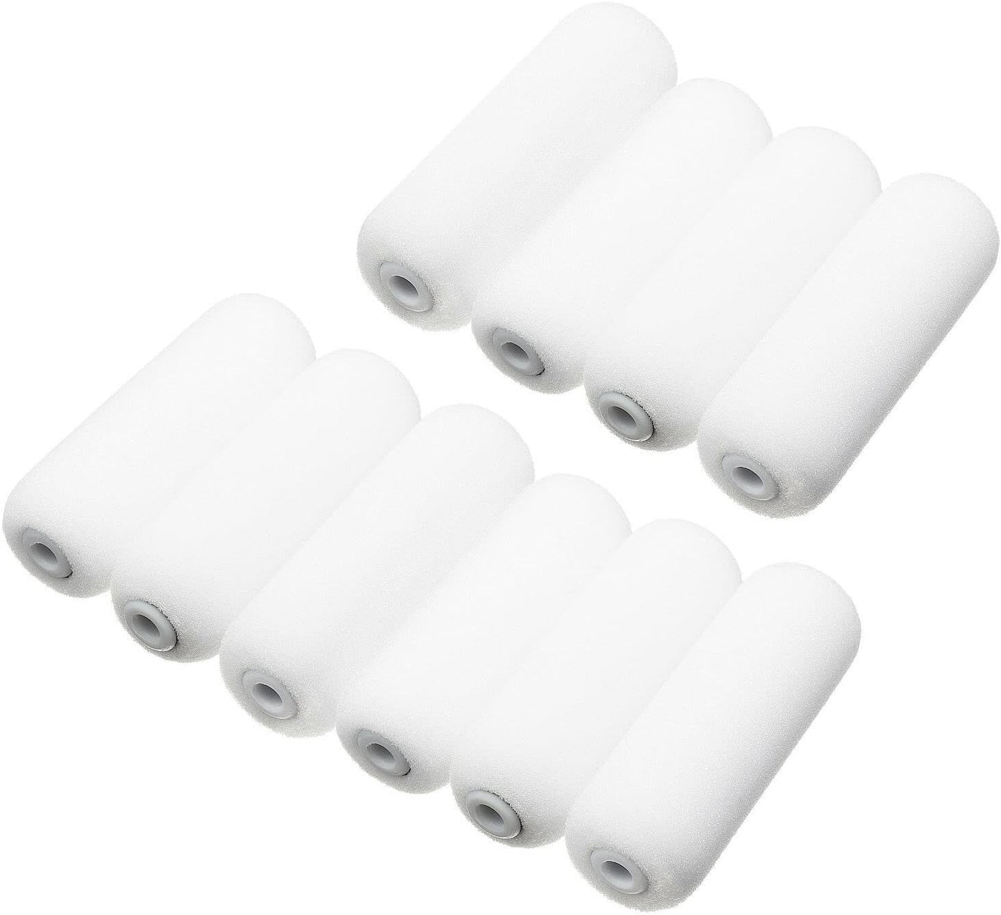 4 inch Paint Roller Covers,Foam Refill for Paint Rollers,Naps for Paint Roller Brush, Small Roller Nap with High Density Sponge Paint Roller Sleeve Replacements(10 Pieces)