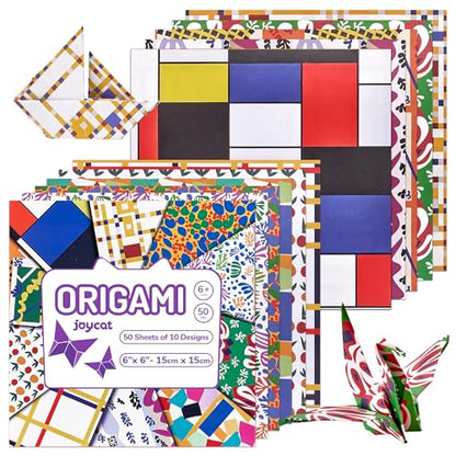 Modern Art Patterned Origami Paper (50 Count)